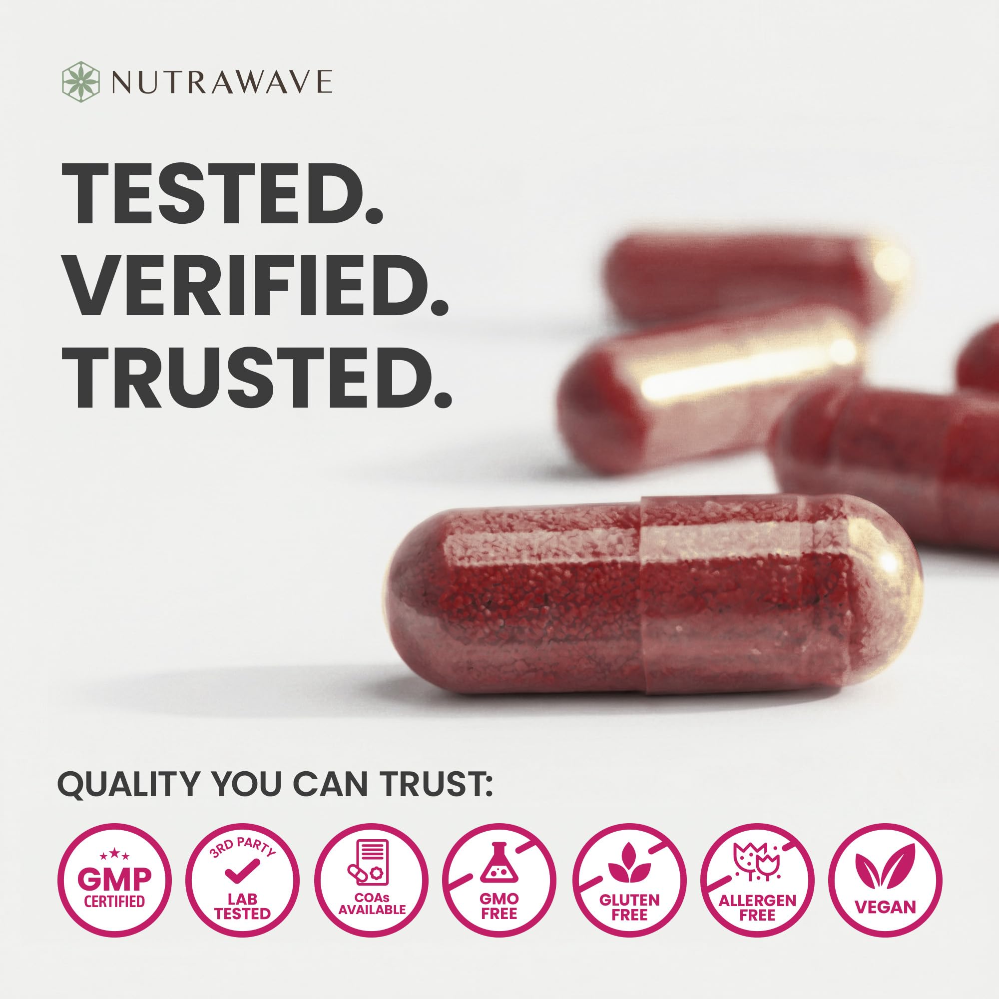 Nutra Wave *Bonus Size* Organic Beet Root Capsules 1400mg – Non-GMO, Vegan – 120 Capsules — Amazon image 8