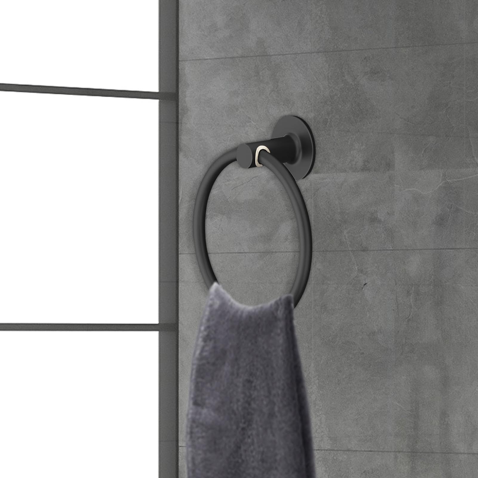 Ensemble de baguiers modernes pour salle de bain, cuisine, rangement sans perçage, design moderne.