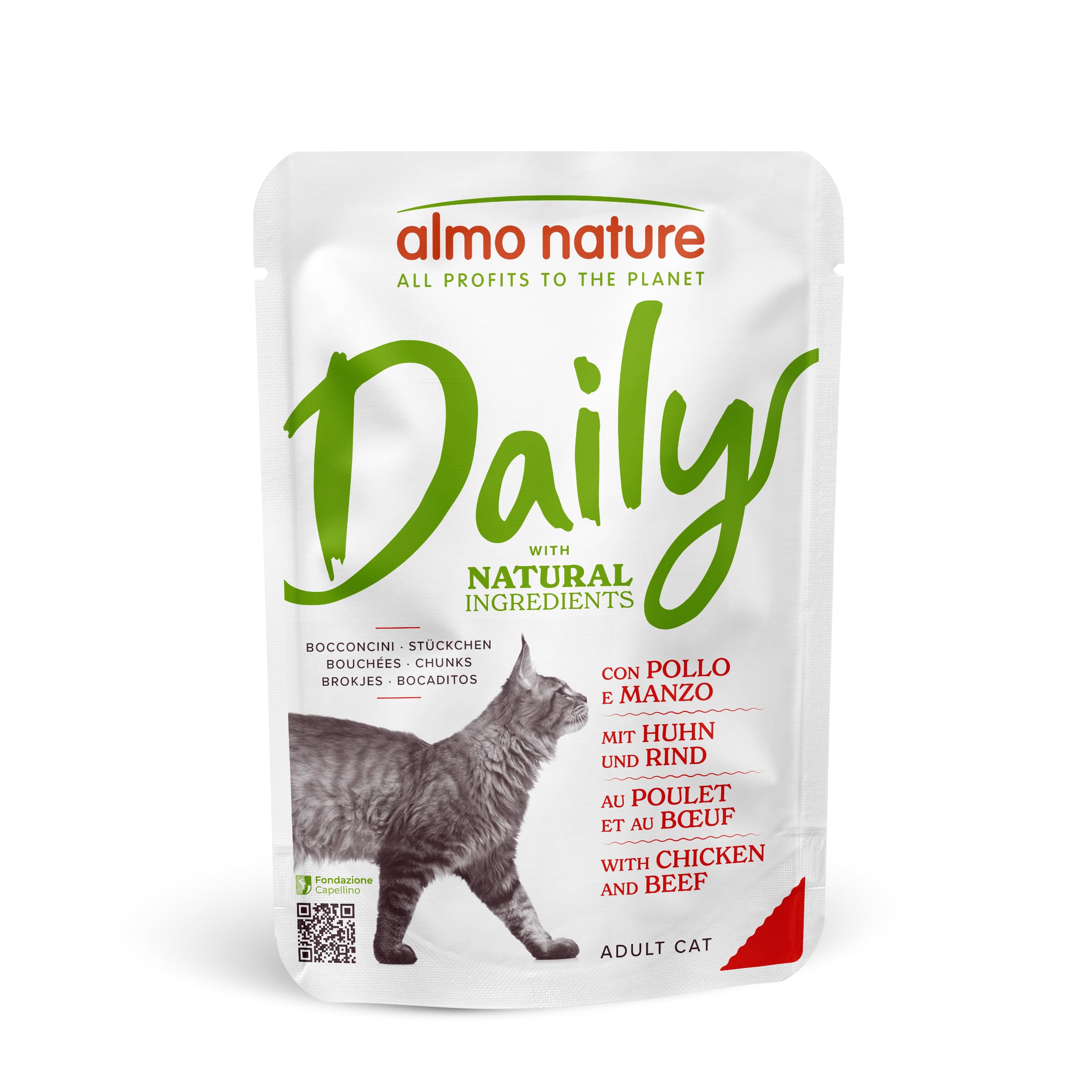 YUAKUOD Nature Daily Cat Food with Chicken and Beef, 70g, Pack of 30