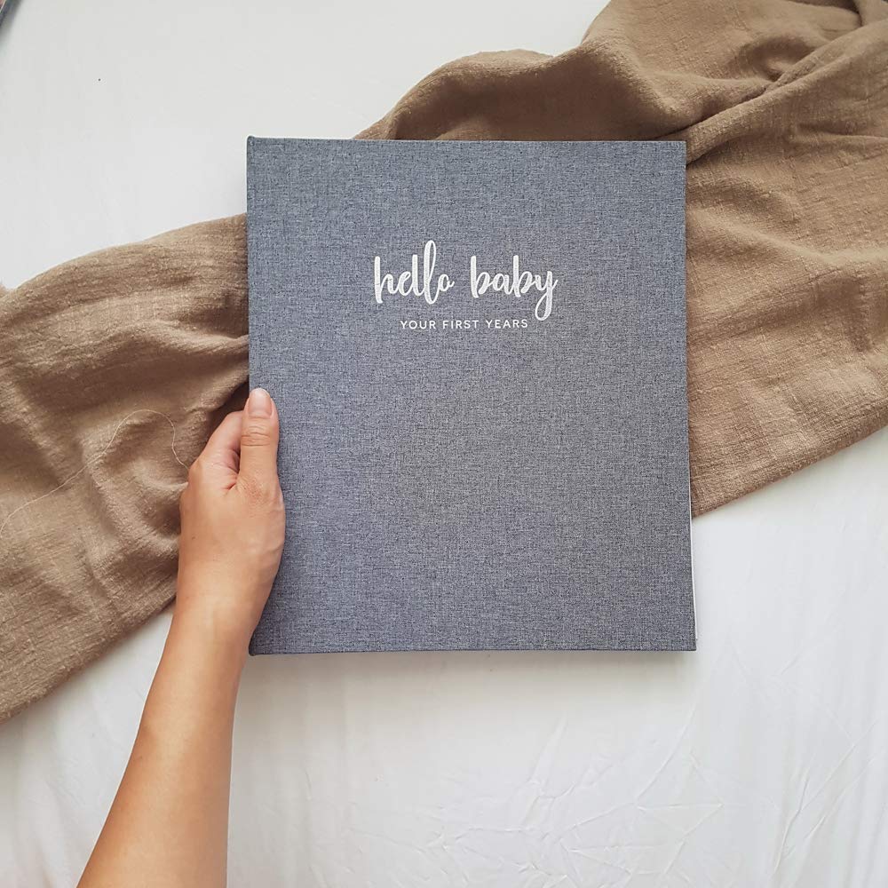 Peachly Minimalist Baby Memory Book Baby First Year Keepsake for