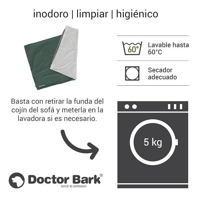 Foto 5 de 8 de Doctor Bark GreenLabel Country - Funda para cojín para perros Country L, superficie de descanso de forro…