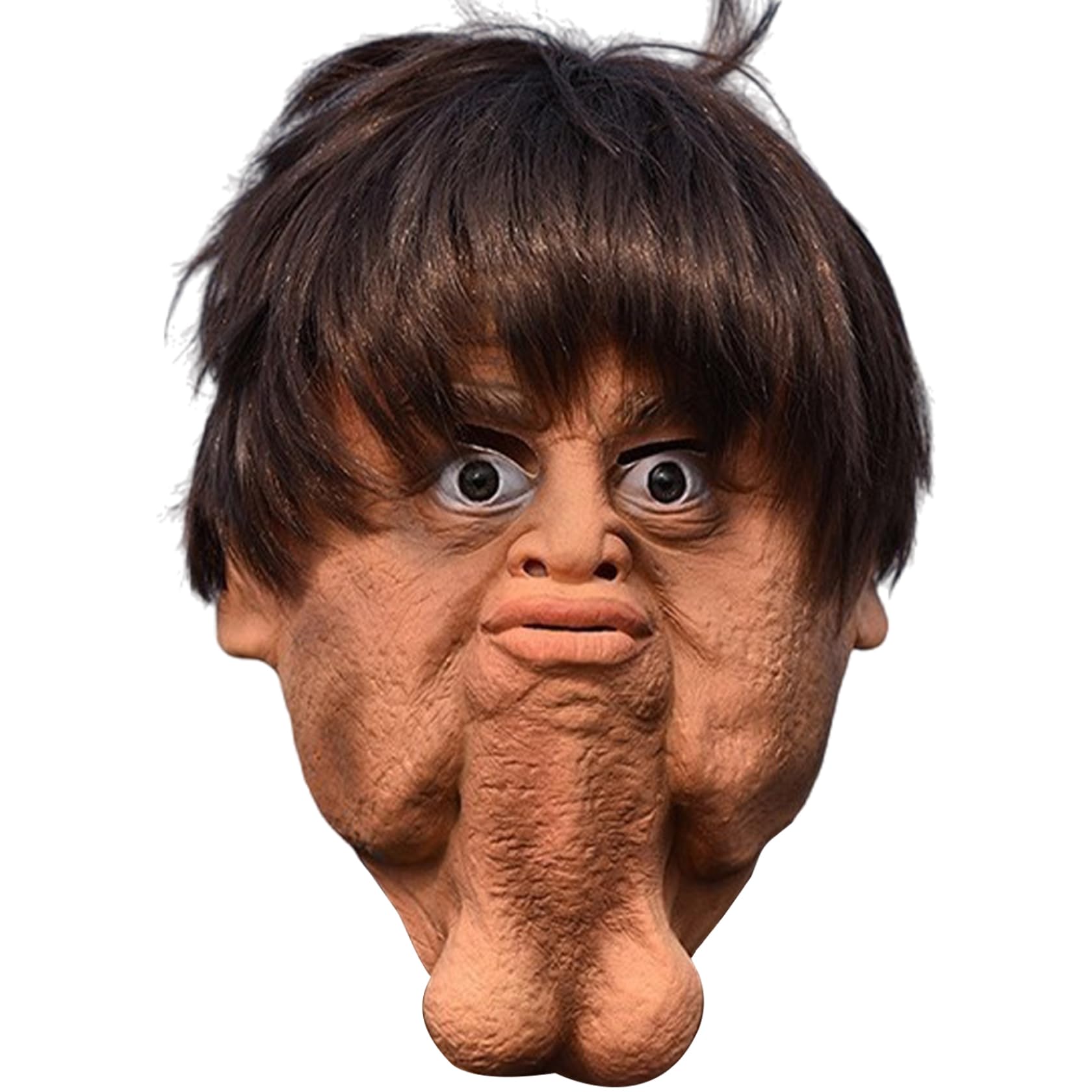 AZIDWERYQ Funny Mask Double Chins Realistic Face Mask Full Head Halloween Horror Latex Face Cover for Masquerade Party Costume Realistic