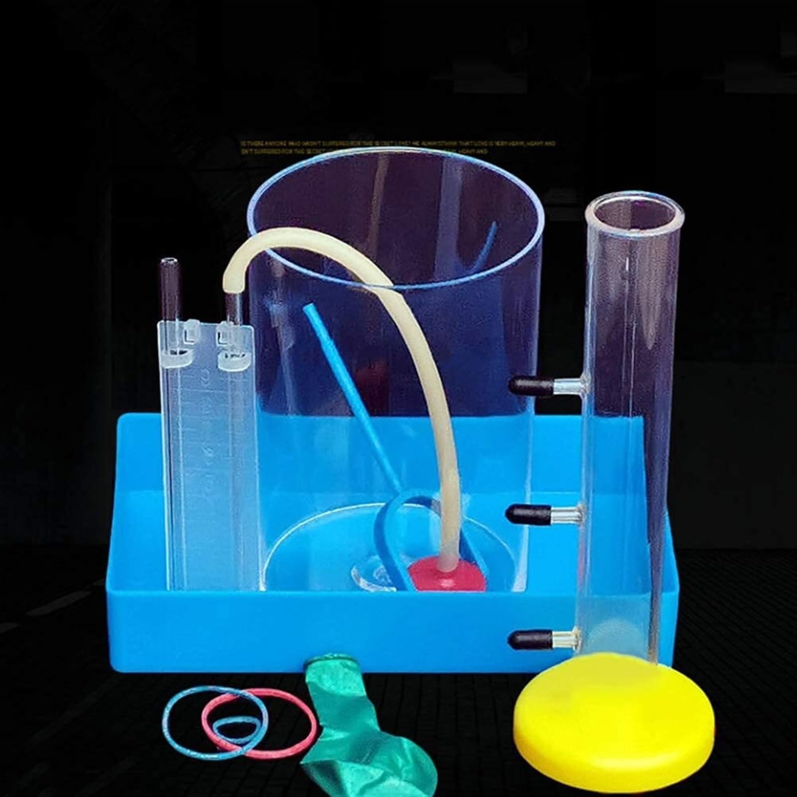 Sperimentatore sulla relazione tra pressione del liquido e profondità Strumento didattico di fisica Laboratorio di relazioni tra pressione del liquido e profondità