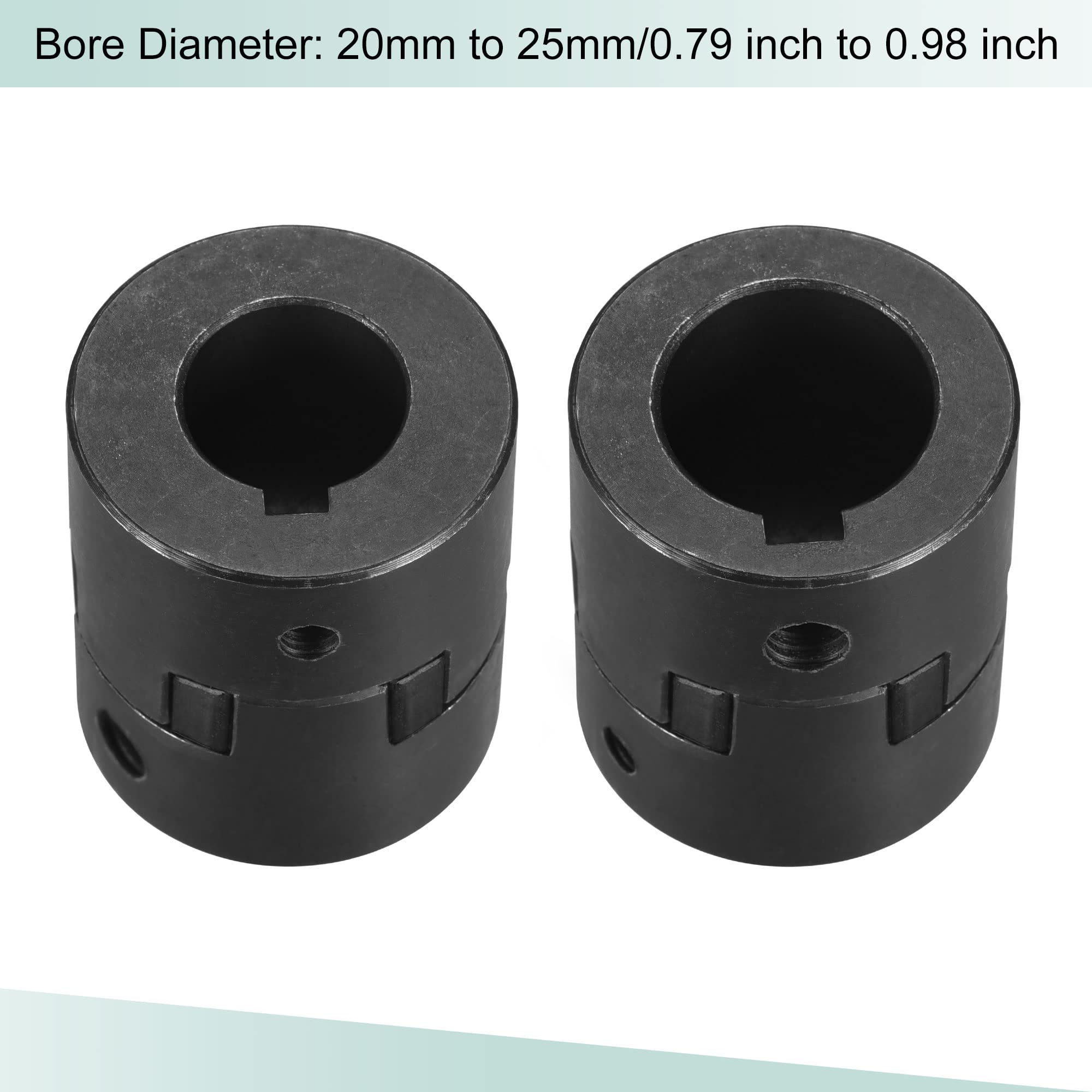 sourcing map Flexible Kupplungswelle 20 mm bis 25 mm Flexible Kupplung 52 mm L x 44 mm OD Motorkupplungsgelenk