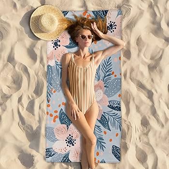 タオル・ハンカチ POP OUT Beach Towel Amazon.com: ModaQua Colorful Flower Polka Dots Beach Towel