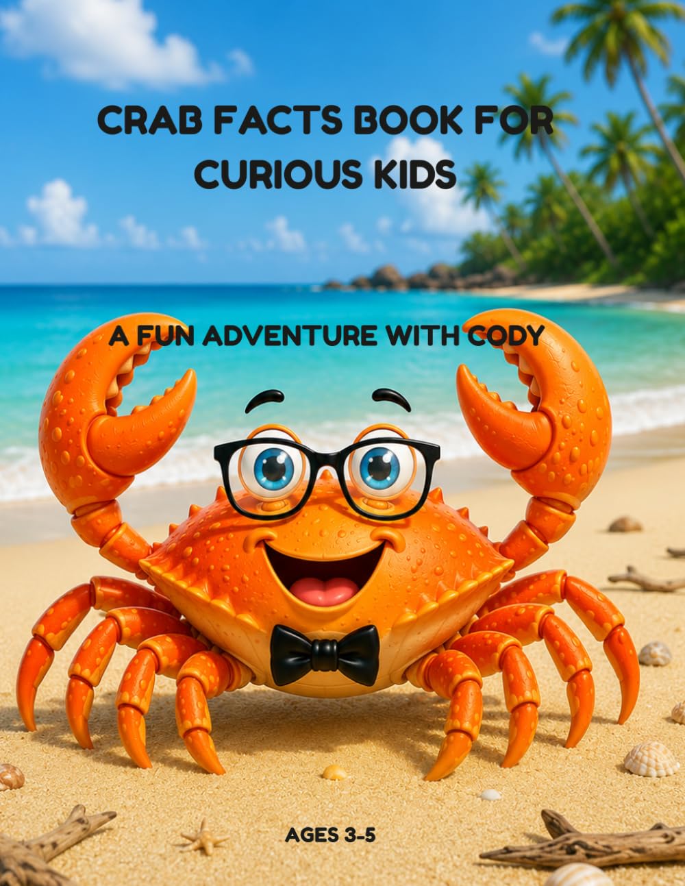 CRAB FACTS BOOK FOR CURIOUS KIDS AGES 3–5: A FUN ADVENTURE WITH CODY THE CRAB .: DISCOVER AMAZING CRAB FACTS, SANDY BEACH HABITATS, AND SIMPLE OCEAN ... kids about undersea creatures ages 3-5.)