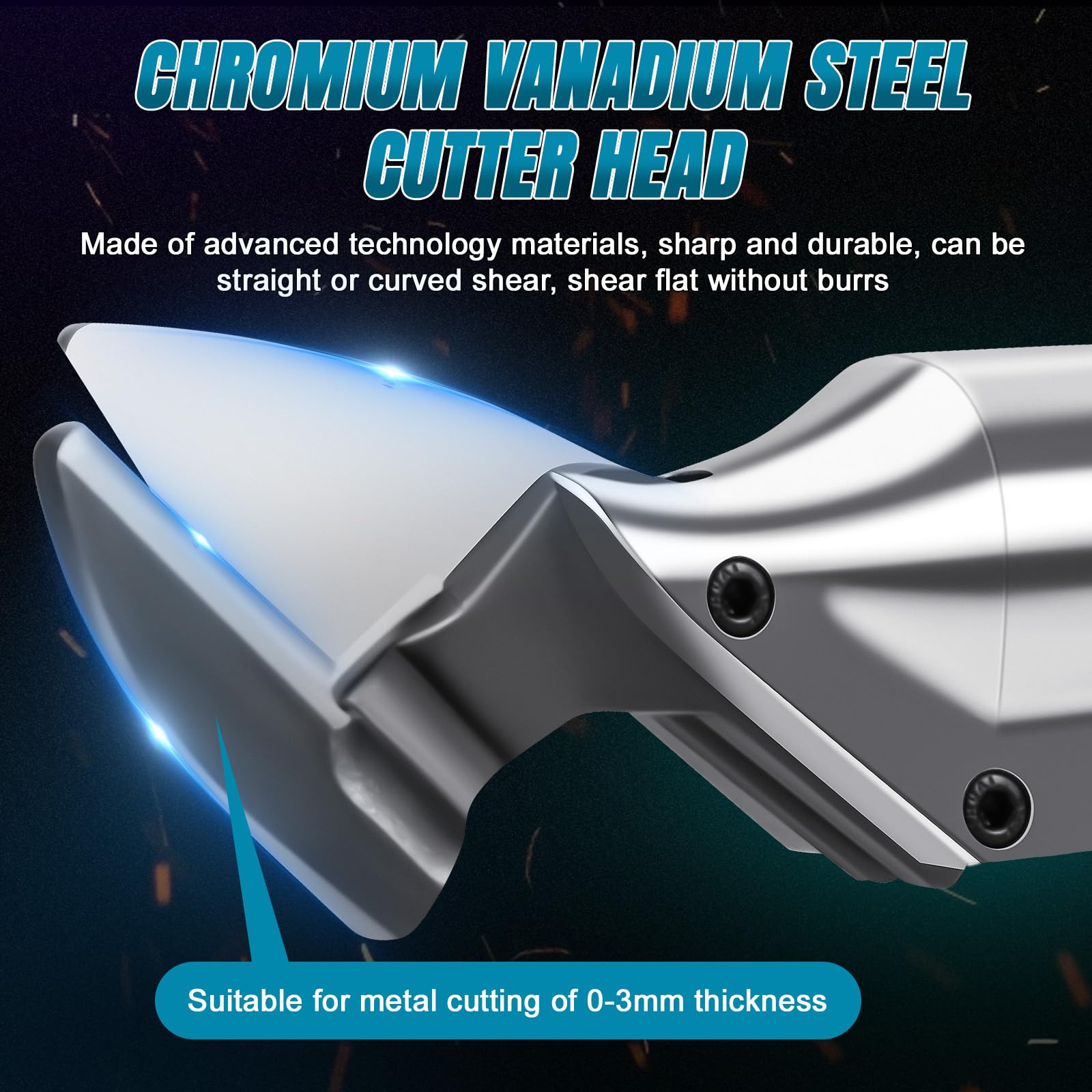 21V Forbici Elettriche per Metallo per Makita Batteria, Cesoie per Metallo Elettriche Cordless Professionali, con Testa Rotante a 360° per Fogli, Tappeti, Pelle (Senza Batteria)