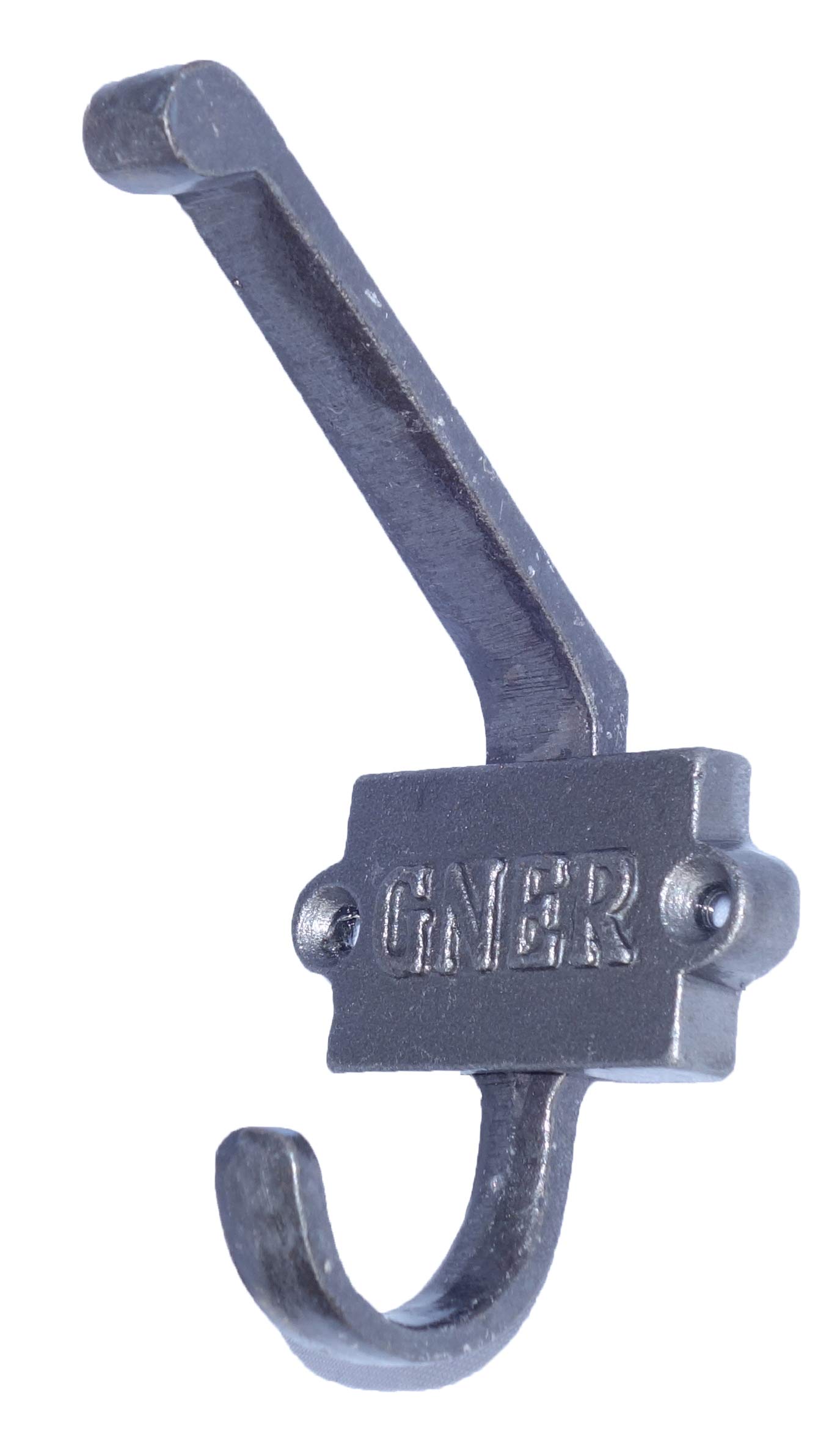 HomeHarmony® Cast Iron Antique GNER Double Hat and Coat Hook