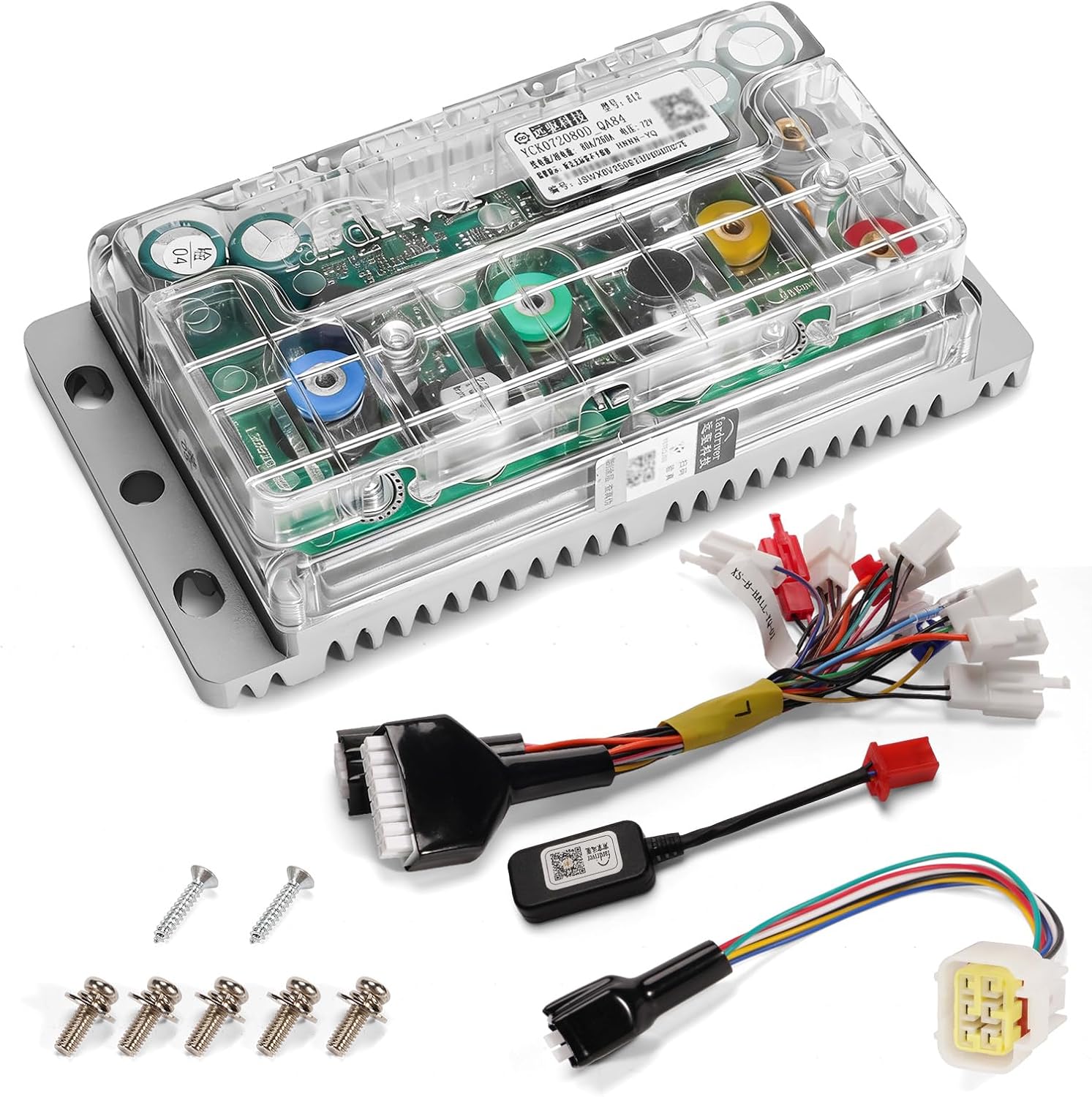 Fardriver ND72280/X80 BLDC Controller, 72V 280A Programmable High Power Brushless DC Motor Sine Wave Controller Fit for 2000W QSMotor Electric Motorcycle Motor E-Bike