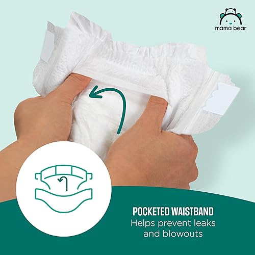 Miniatura 3 de Marca Tienda - Pañales Mama Bear de tacto suave hipoalergénicos talla 2 184 unidades 4 paquetes de 46