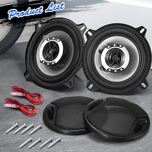 Miniatura 9 de Altavoces coaxiales para vehículos de 6 pulgadas, pico de 400 W (100 W RMS) altavoces coaxiales de audio para automóvil, altavoz estéreo universal