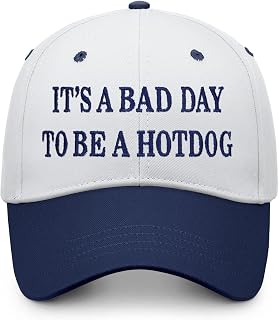 Its a Bad Day to Be a Hotdog Hat Embroidered Snapback Short Brim Hat