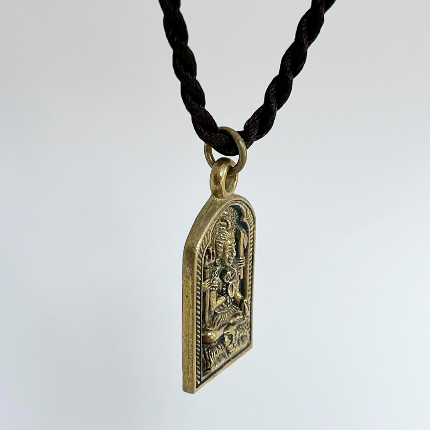 Artschatz Shiva (शिव) brass Pendant with Tiger