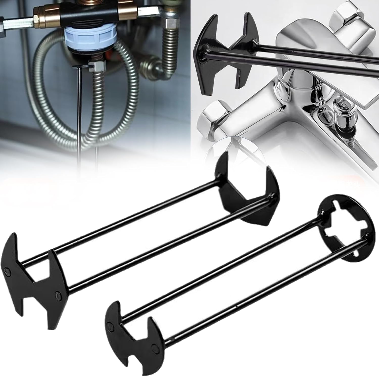 Multifunctional Sink Wrench,Sink Wrench Faucet Tool,Under Sink Wrench