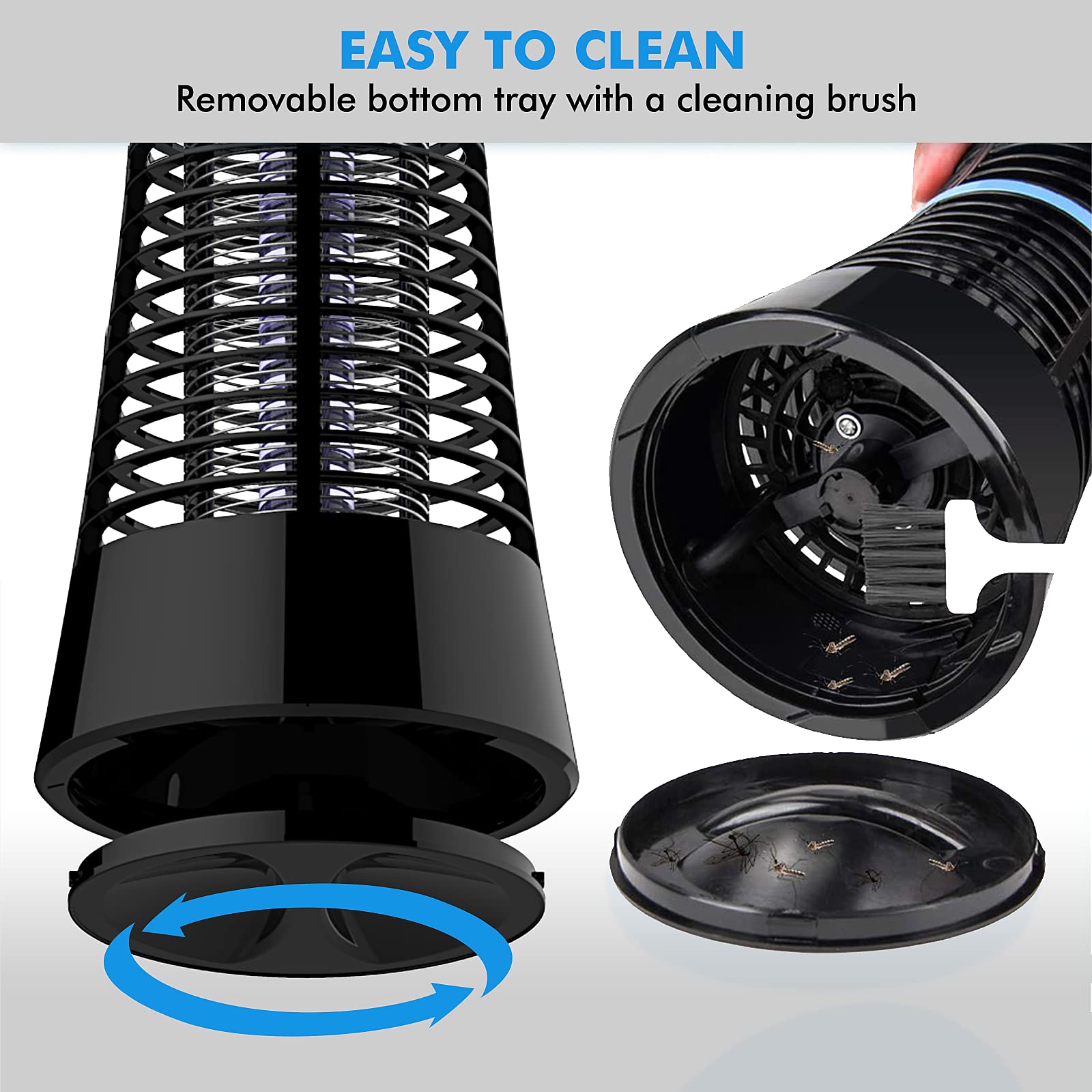 Lampe Anti Moustique Électrique - Tue Mouche 4W UV, Appareil Anti Moucherons, Mites, Insecte pour Intérieur (Maison, Cuisine, Chambre), Extérieur, Terrasse