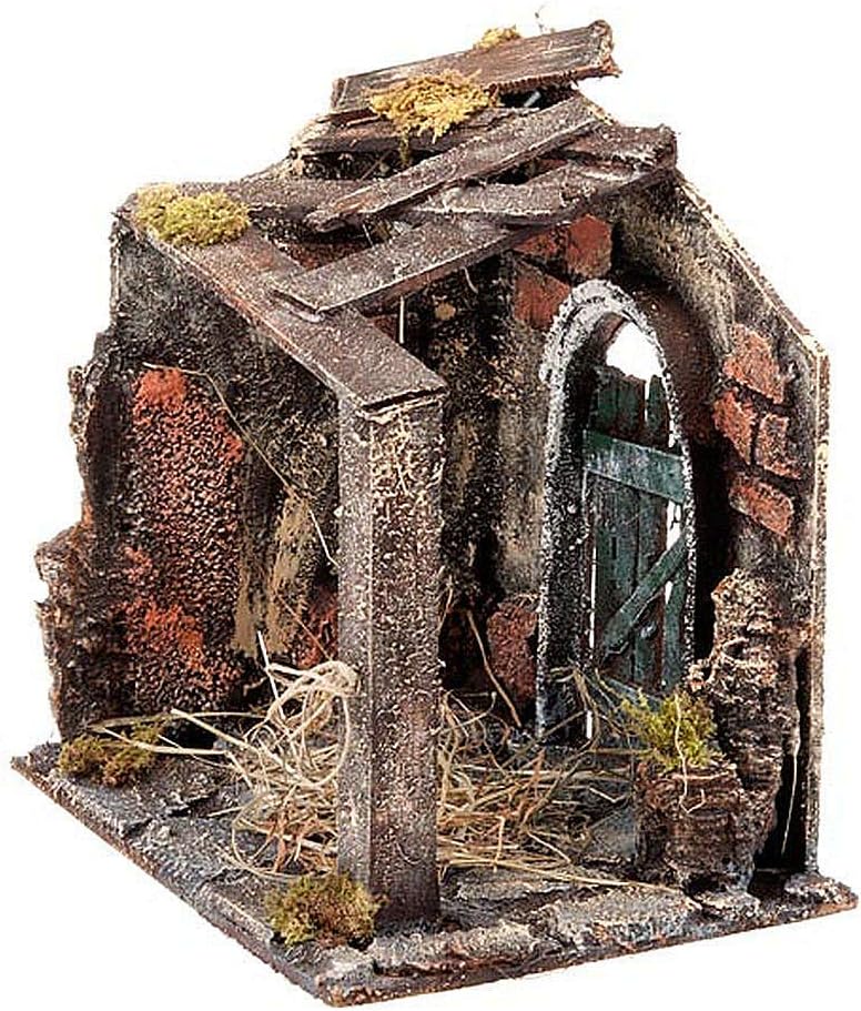 Holyart Nativity Set Scene Stable with Manger and Light 24cm