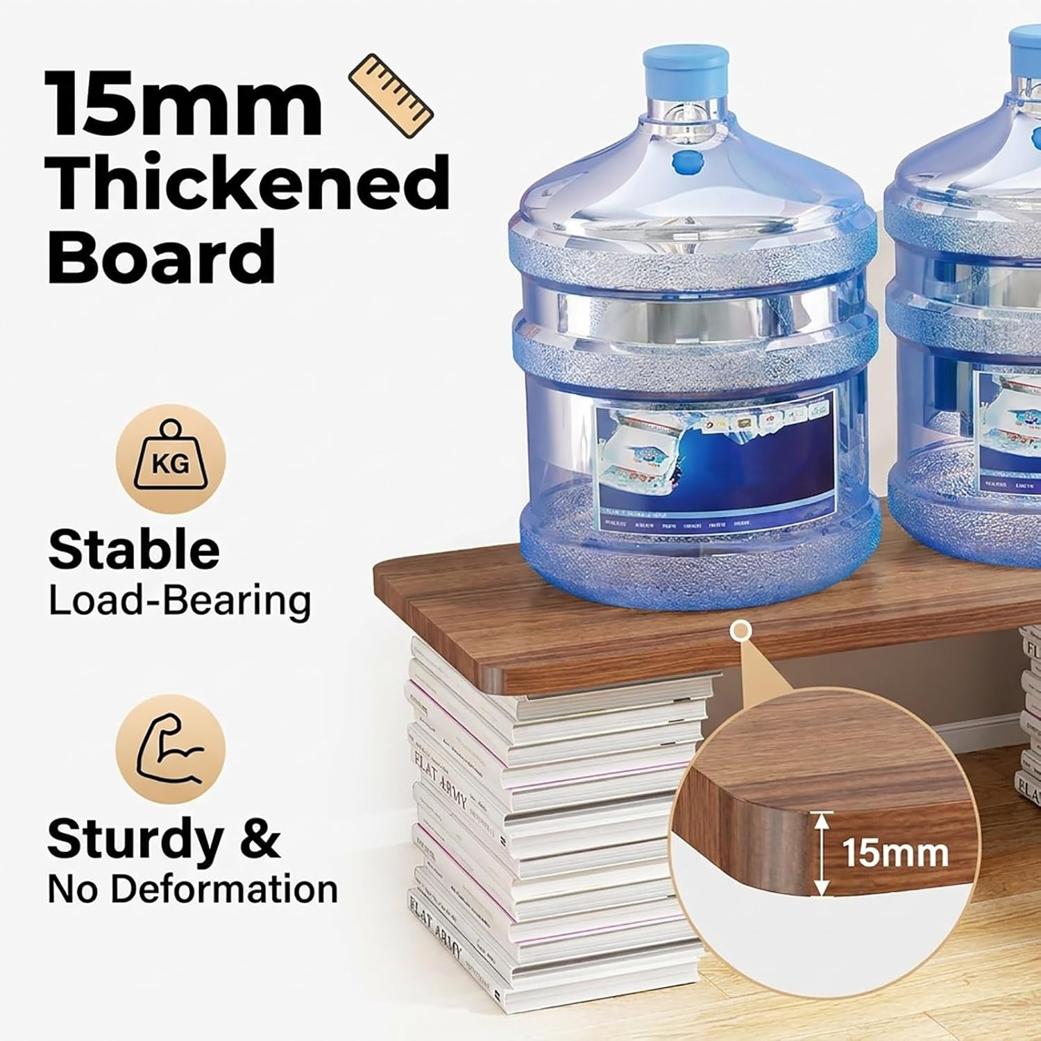 Wooden Round Table Top, Smooth Replacement Circle Tabletop No Legs, 1.5cm Thick Dining Coffee Shop Countertop, Easy to Clean(Teak Wood,43.3in(110cm))