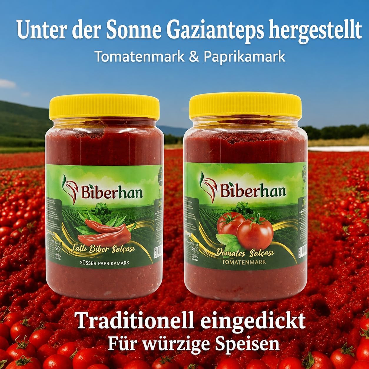 Sonnengetrocknetes Paprikamark Süß & Scharf 4er Pack 4x1000g