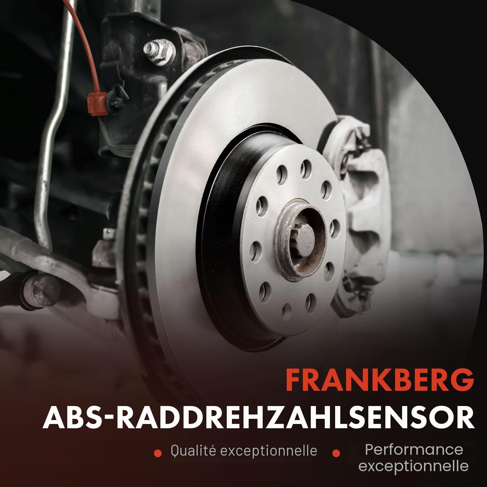Frankberg 2 capteurs de vitesse de roue ABS arrière gauche droite 454577 | Compatible avec: 206 SW 2E/K, 206 CC 2D, 206 Hatchback 2A/C
