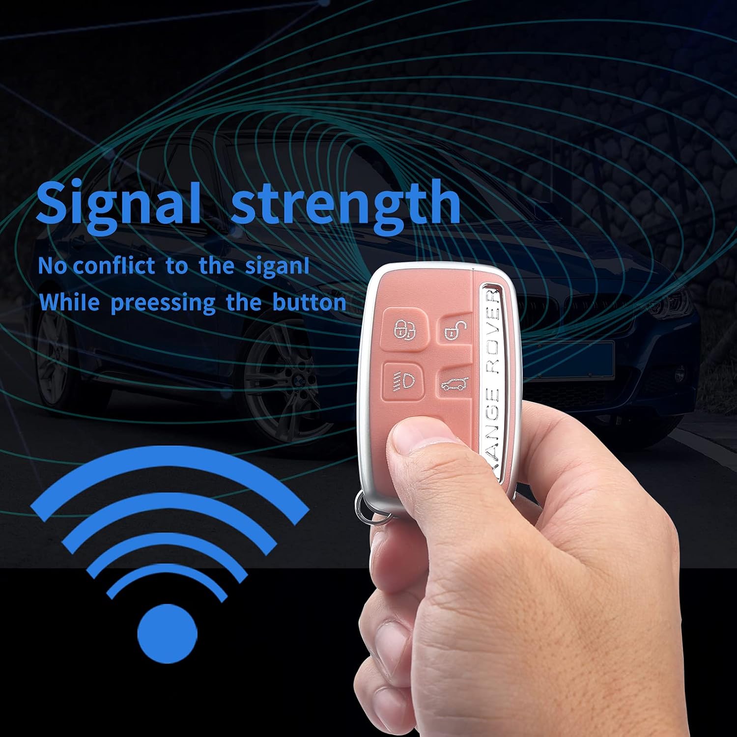 for Land Rover/Jaguar Key Fob Case Cover,Compatible with Evoque Velar Sport Discovery,Freelander2,LR4 F-PACE, F-Type,XF,XJ,XE - Image 4