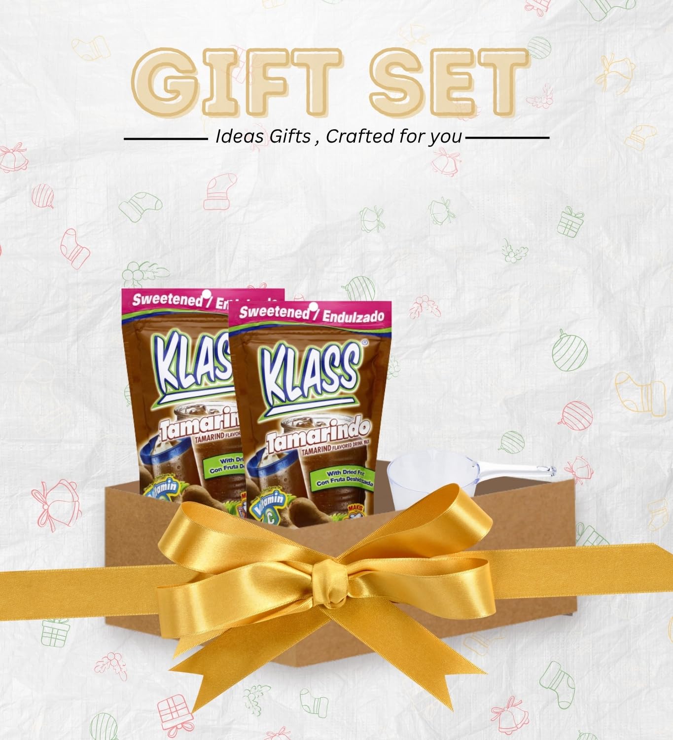 2x Klass Bev Mix Tamarindo Sweetened 14.1 OZ Bundle with Measuring Cup – Traditional Aguas Frescas Drink Mix with Sweet and Tangy Tamarind Flavor – Gift Set (3 Items)