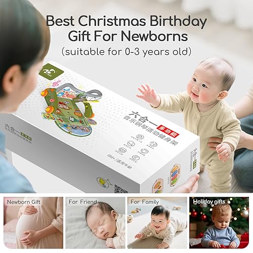 Miniatura 8 de 7 en 1 Baby Walk Gym Playmate con juguetes colgantes, juguete mecedora para bebé, tabla de equilibrio para niños