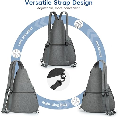 Miniatura 4 de Bolsa de pickleball, 7 bolsillos y cremalleras mejoradas, bolsa ligera con correa desmontable y bolsillo resistente al agua