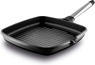 Castey 6-IG27 Grill Induction 27 cm Manche INOX, Aluminium