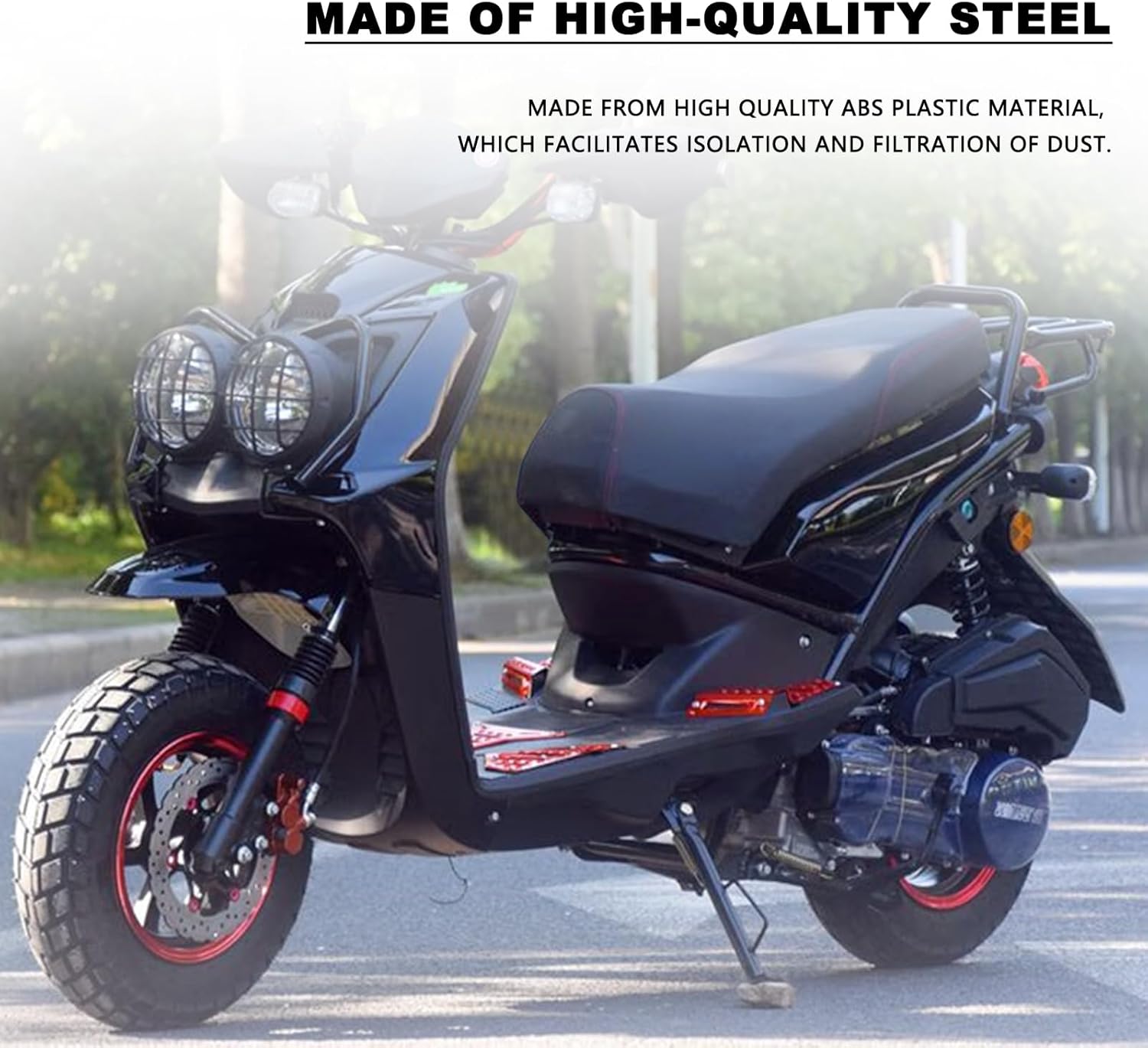 Mokuo Motorcycle Air Filter Assemblies in Rubber Material Compatible with Chinese GY6 4-stroke 125cc 150cc Scooter Mopeds Tank X-Pro JMstar