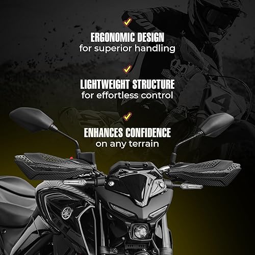 Miniatura 4 de Circuit Equipment - Paramanos universales de alta resistencia Dakar para todo tipo de clima - Paramanos de motocicleta todoterreno con soportes,