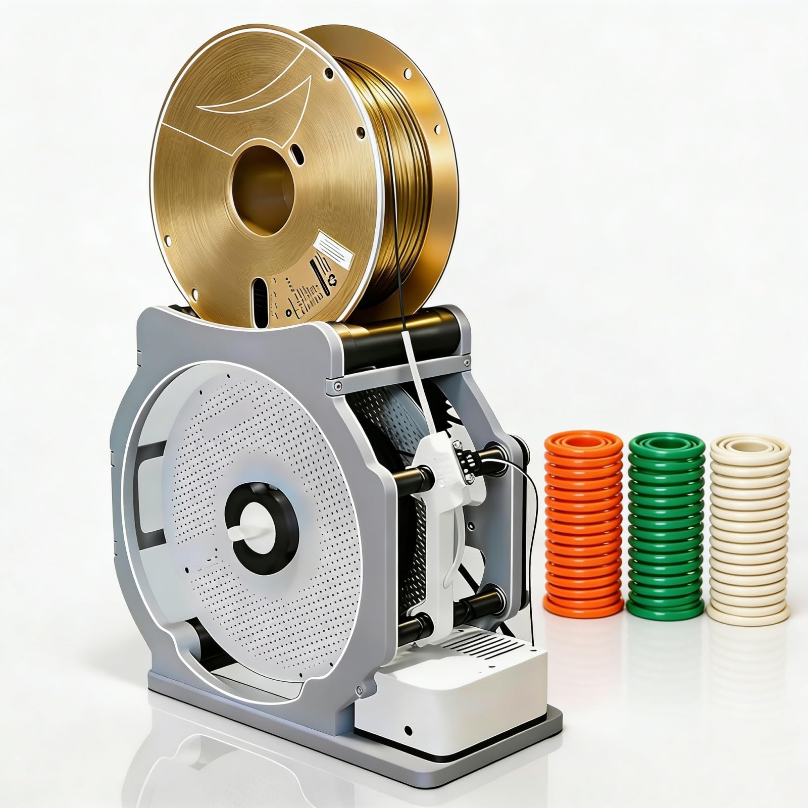 Máquina rebobinadora de filamentos para impresión 3D, rebobinadora eléctrica con parada de arranque inteligente, se envuelve perfectamente sin enredos, bobinadora universal para bobinas de 1 kg