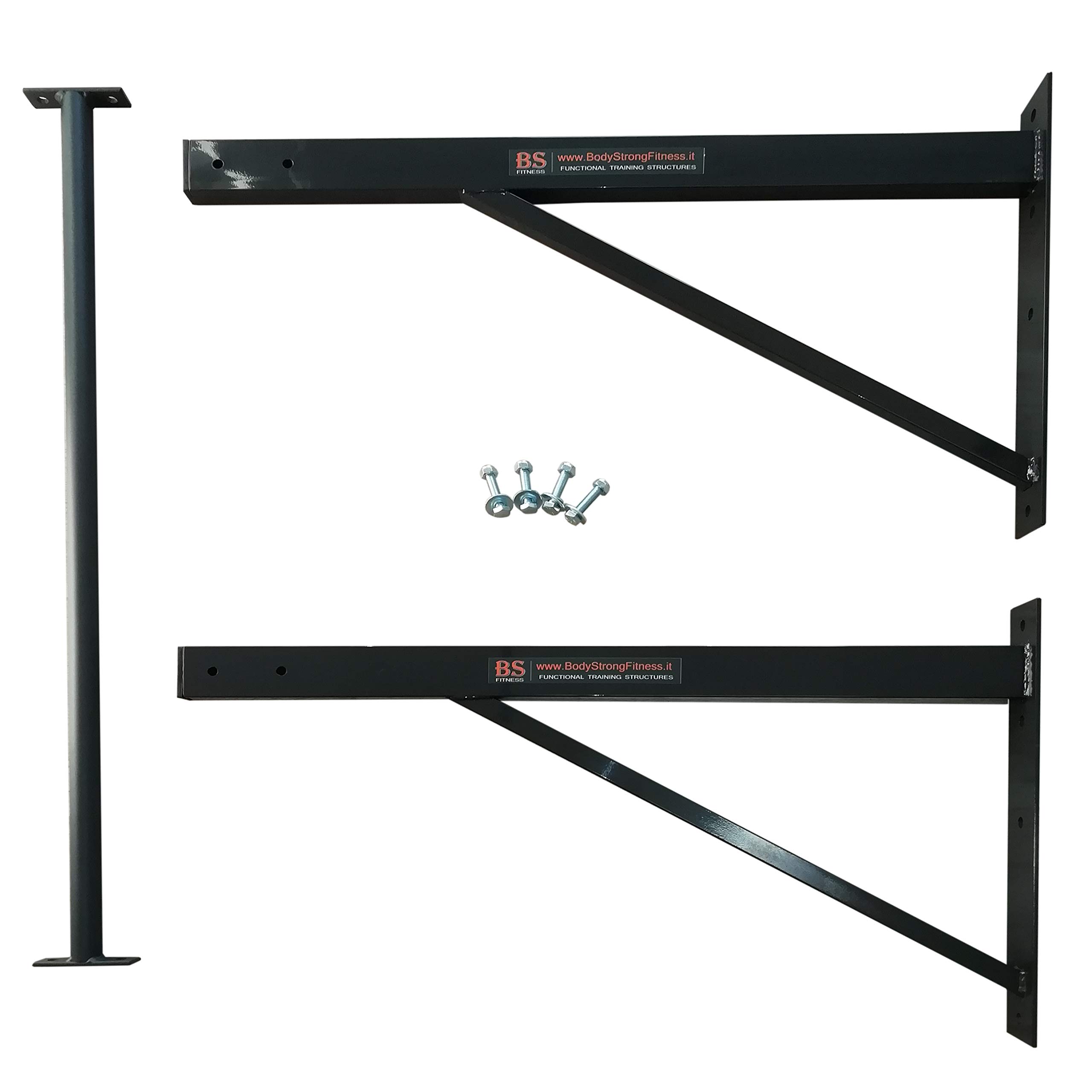 Barra per trazioni +Kit Fissaggio Muro-Muscle Up & Pull Up-Bicipiti-Fitness & Body Building