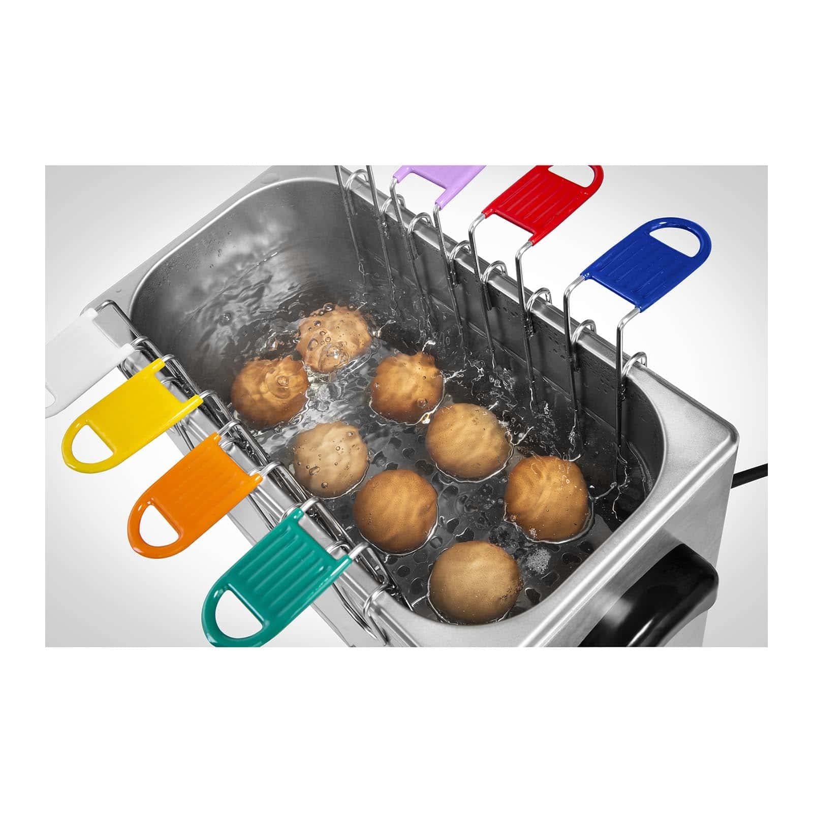 Royal Catering Cuiseur à oeufs cuit-œufs électrique coquetier professionnel RCEB-8T (2 600 watts, Jusqu’à 8 œufs, Acier inoxydable, 8 cuillères à œufs, 4 coquetiers)