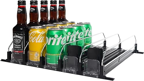 Organizador de bebidas para nevera, dispensador automático de latas de soda para refrigerador, dispensador automático de botellas de cerveza con
