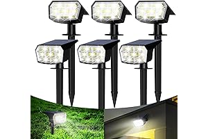 LITOM 12 LED Solar Landscape Spotlights