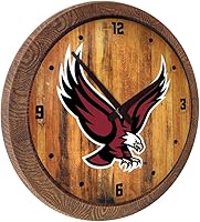 Vista 476 de The Fan-Brand NCAA Oklahoma Sooners: Faux Barrel Top Wall Clock Sports Team Bar Sign Décor - Home Man Cave, Party Decoration - Made On Demand
