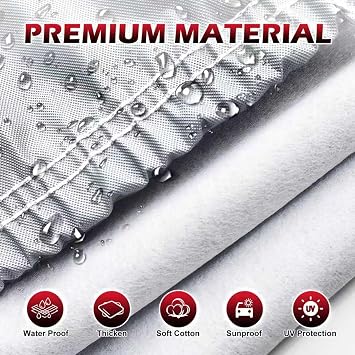 Coupe Car Cover Waterproof, 6 Layers Heavy Duty Material Universal Fit for Mazda RX-8, Porsche 718 Boxster/Cayman, 911 Carrera/Turbo, Chevrolet Chevy C4 C5 C6 C7
