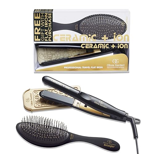 Olivia Garden Ceramic + Ion Pro Flat Iron - Dual Voltage, 11 Temps, 3D Floating Plates