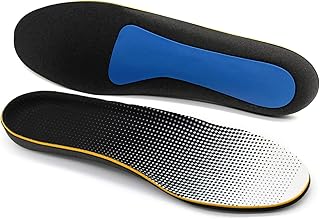 Plantar Fasciitis Arch Support Insoles for Men and Women - Full Length Cushion Orthotics Shoe Inserts Relieve Flat Feet,Arch and Foot Pain(Silver