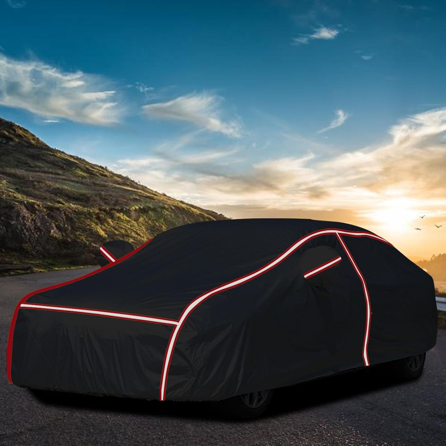 Waterproof Car Cover for Cadillac XLR 2004-2009 Scratch Frost Resistant Rainproof Sun Protective Dustproof Shield