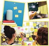 Vista 3 de 2400 hojas de notas adhesivas, 2 blocs de notas de 1.5, pequeñas notas autoadhesivas, almohadillas amarillas autoadhesivas para suministros