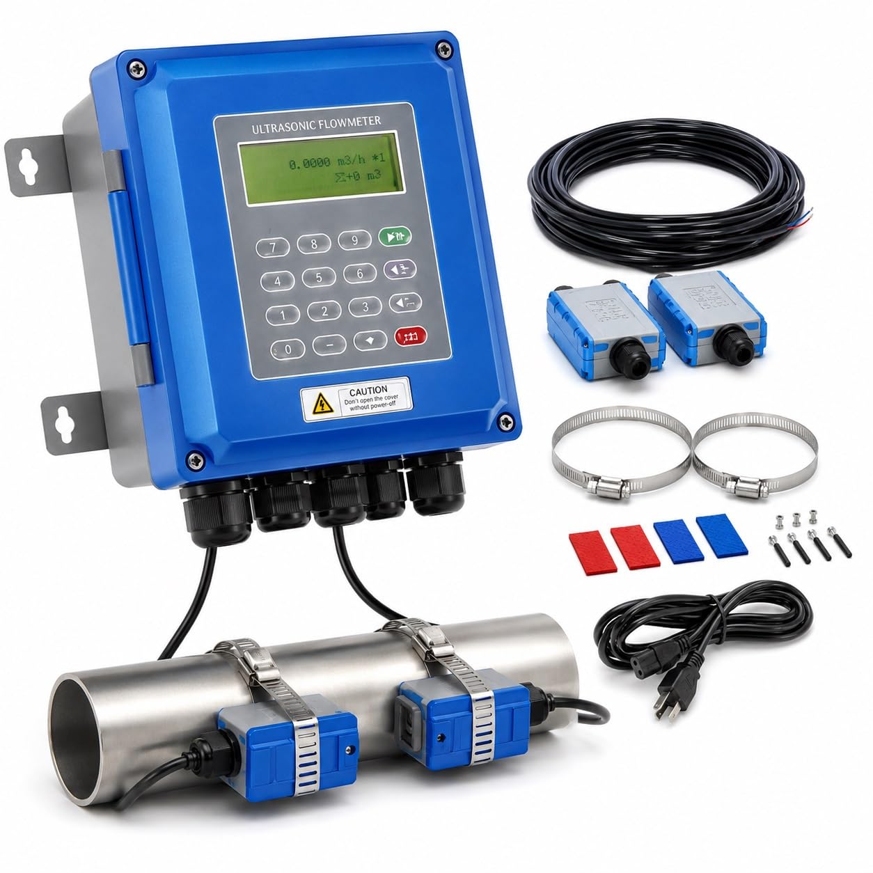 Misuratore di Portata a Ultrasuoni a Montaggio a Morsetto per Liquidi | Installazione Senza Interruzione Produzione, per Sistemi di Raffreddamento Acciaierie