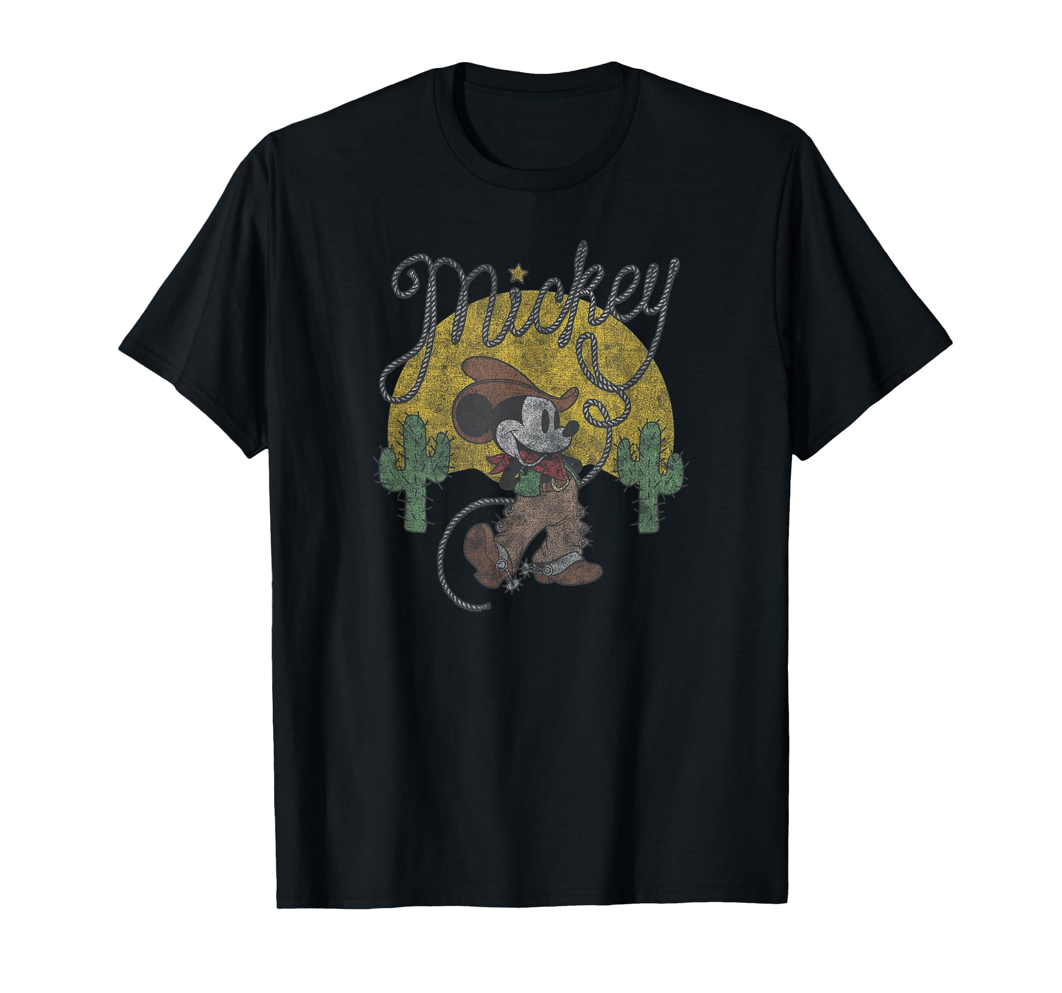 T-shirt Mickey Mouse Cowboy en coton pour look rétro