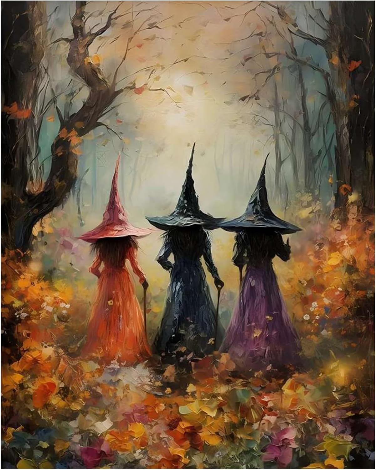 Halloween Paint by Numbers Kit for Adults Beginner, Fall