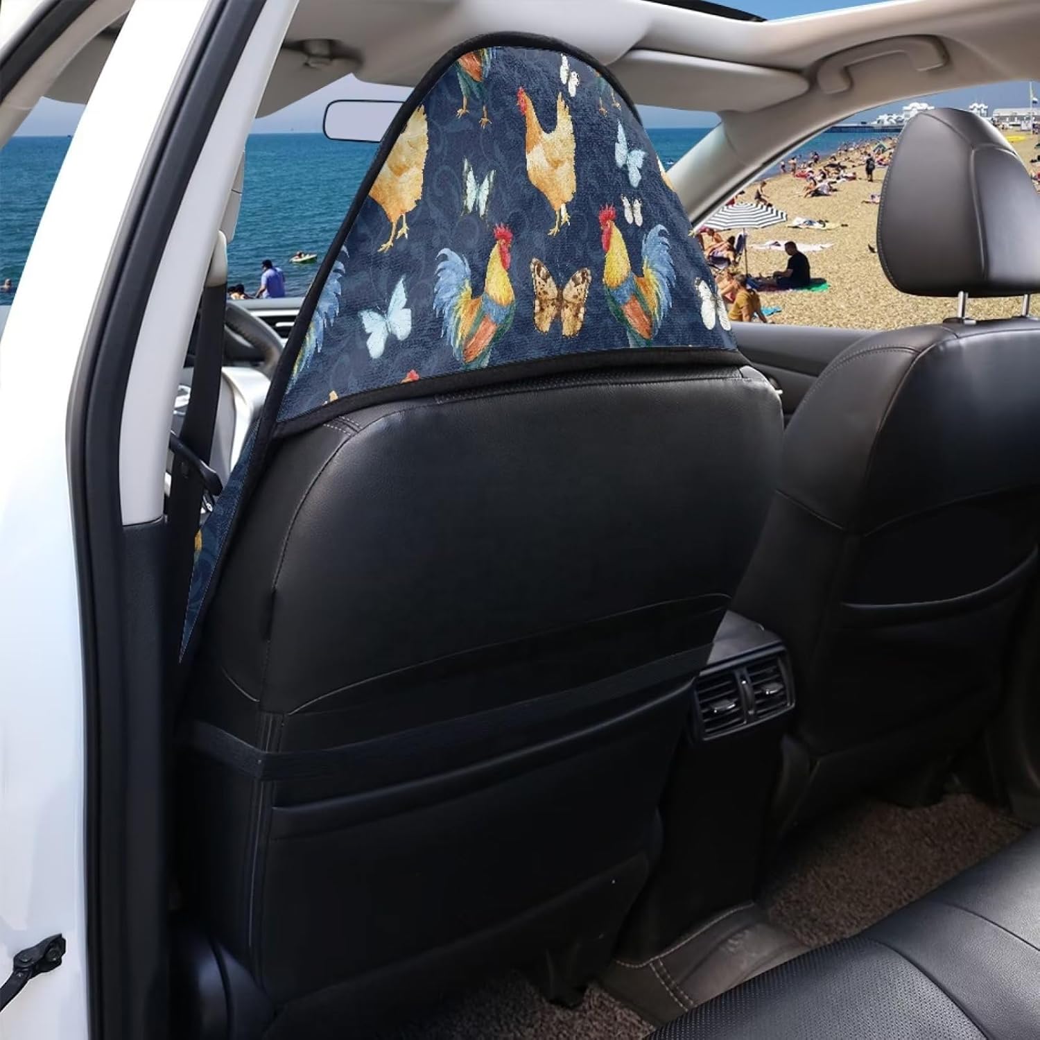Belidome Butterfly Chicken Car Seat Towel Cover After Gym Running Workout Yoga Waterproof Vehicle Bucket Seat Covers Sweat Protector 2 Pack for Women Universal Fit for SUV Truks Anti-Sweat
