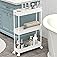 SPACELEAD Slim Storage Cart 3 Tier,Bathroom Organizer Rolling Utility, Mobile Shelving Unit Slide Out for Office, Kitchen, La