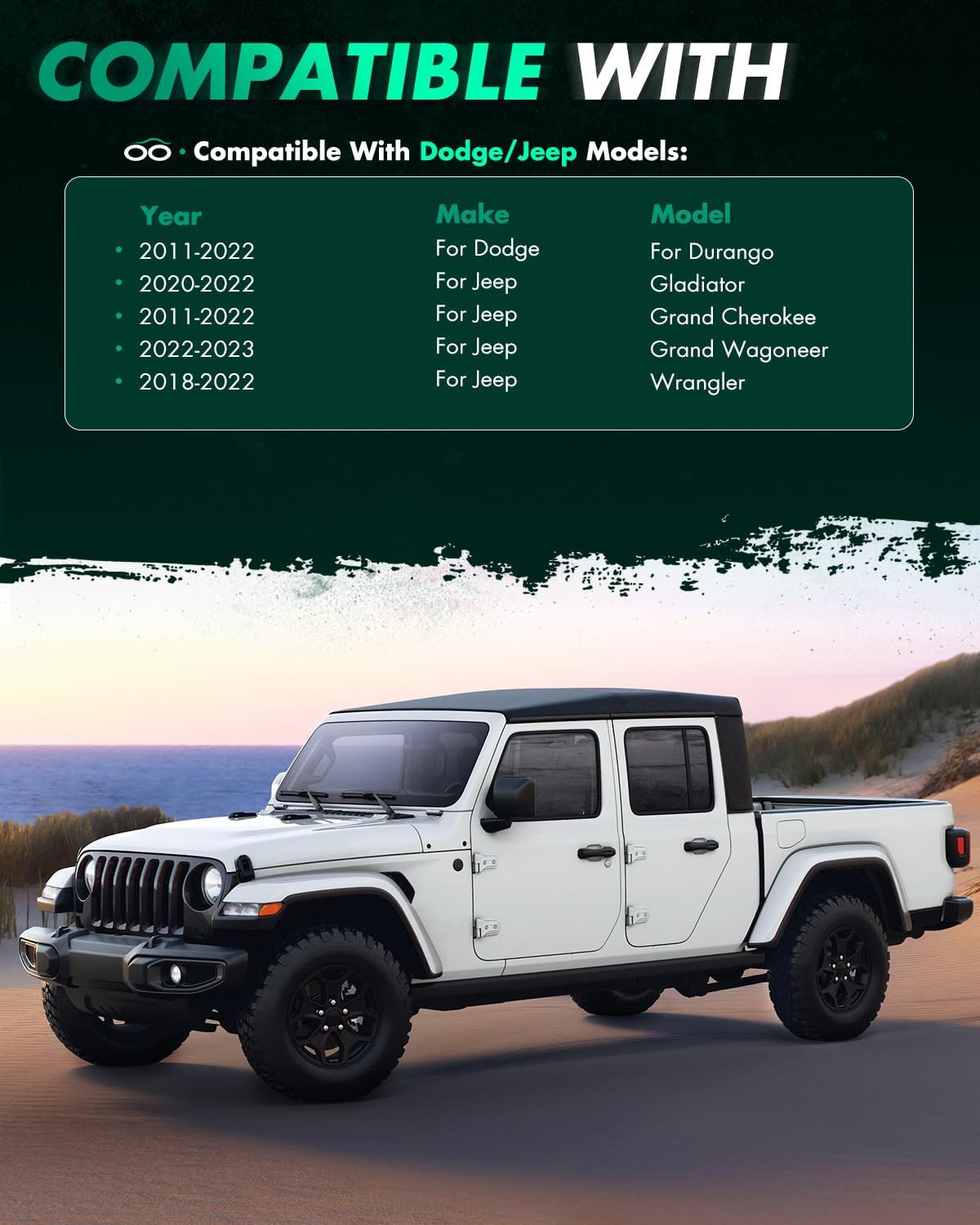 SCITOO 2Pcs Wheel Spacers 2 inch 5x127/5x5 Bore 71.5mm Studs 14x1.5 5 Lug Wheel Spacers Adapters Fit for Jeep for Grand Cherokee for Jeep Wrangler for Jeep Gladiator for Jeep Grand Wagoneer for Dodge