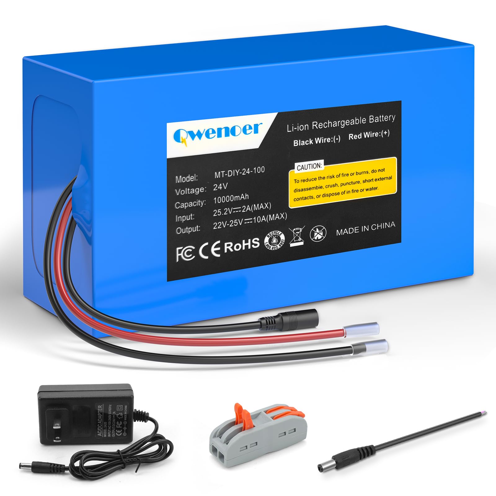 Amazon.com : 24V 10Ah Lithium Battery, 24V Rechargeable Li-ion