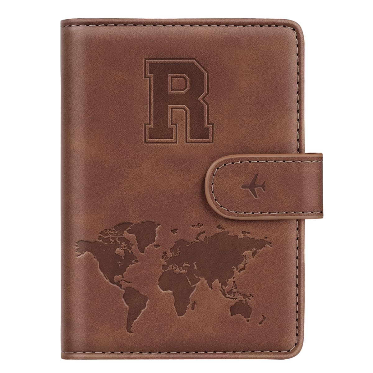 Passport Holder Wallet Cover Personalized Letter A-Z Travel Wallet RFID Blocking Passport Cover Wallet Case for Travel Passport Book Holders for Women