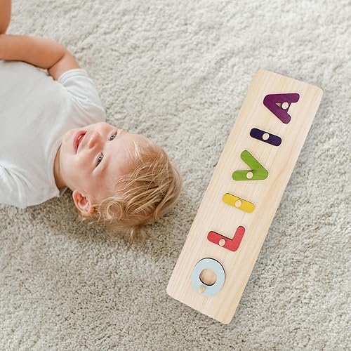 Miniatura 5 de Rompecabezas de nombres personalizado para niños, juguetes de aprendizaje Montessori para bebés niños y niñas de 1 a 3 años, regalos personalizados
